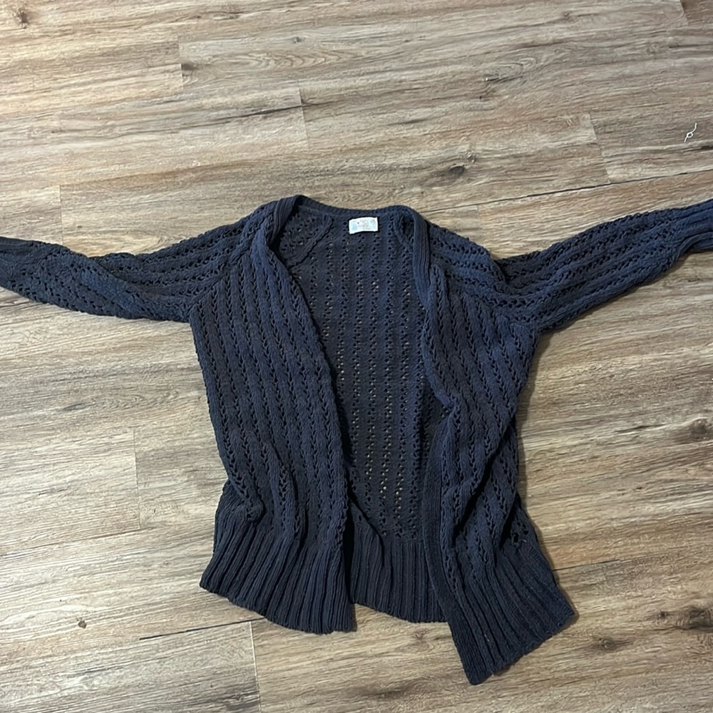 Black cardigan sweater